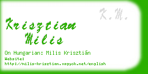 krisztian milis business card