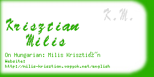 krisztian milis business card
